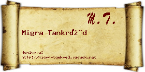 Migra Tankréd névjegykártya